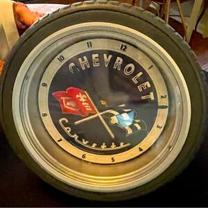 Collectors Chevy Corvette wall clock . Brand new, never used, still with tags
